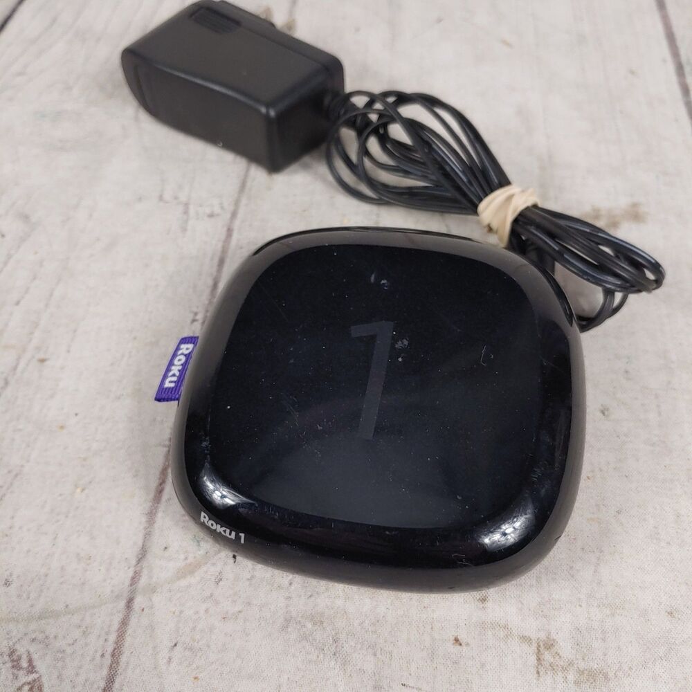 Roku 1 HD Streaming Media Player 2710X Black With Power Adapter Cable TESTED